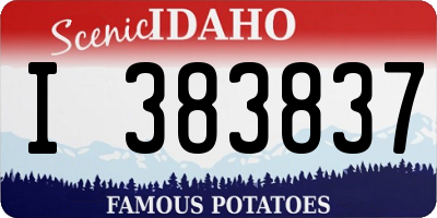 ID license plate I383837