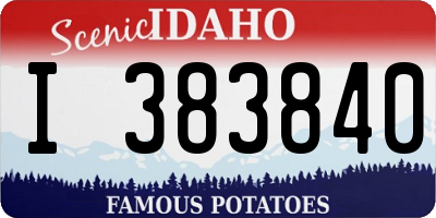 ID license plate I383840