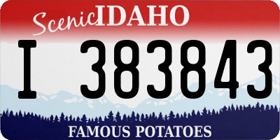 ID license plate I383843