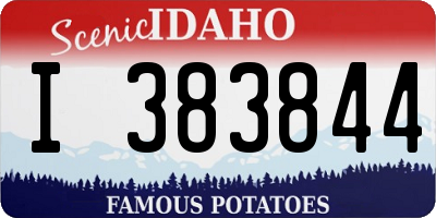 ID license plate I383844