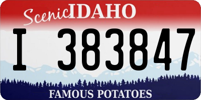 ID license plate I383847