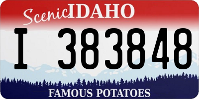 ID license plate I383848