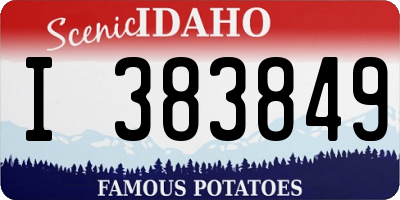 ID license plate I383849