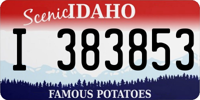 ID license plate I383853