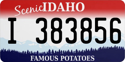 ID license plate I383856