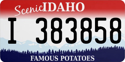 ID license plate I383858