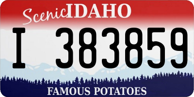 ID license plate I383859