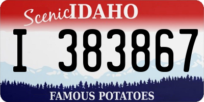 ID license plate I383867