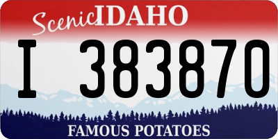 ID license plate I383870