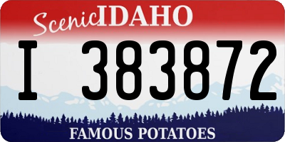 ID license plate I383872