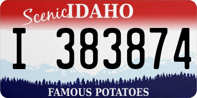 ID license plate I383874