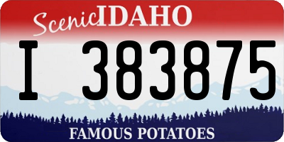 ID license plate I383875