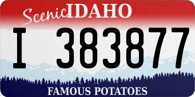ID license plate I383877