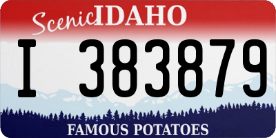 ID license plate I383879