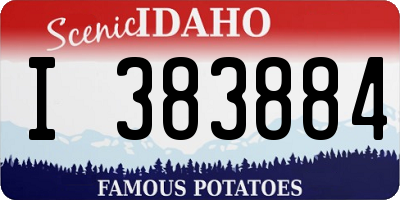 ID license plate I383884