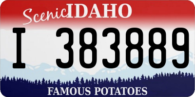 ID license plate I383889