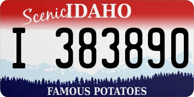ID license plate I383890