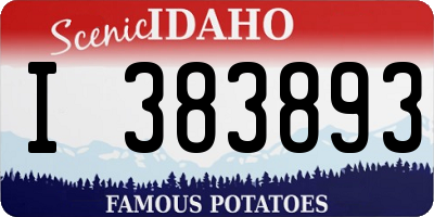 ID license plate I383893
