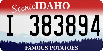 ID license plate I383894
