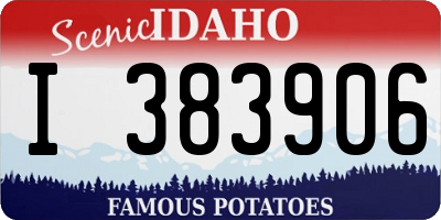ID license plate I383906
