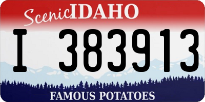 ID license plate I383913