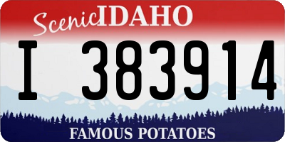 ID license plate I383914