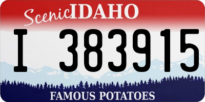 ID license plate I383915