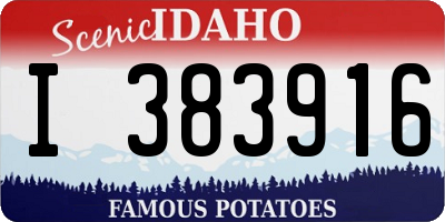 ID license plate I383916