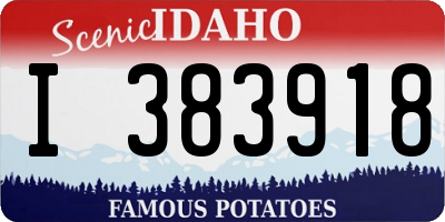 ID license plate I383918