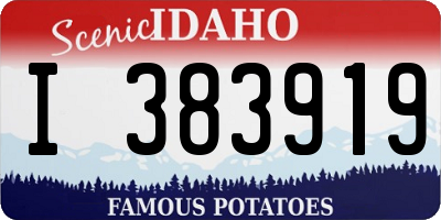 ID license plate I383919