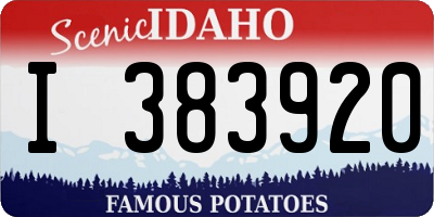 ID license plate I383920