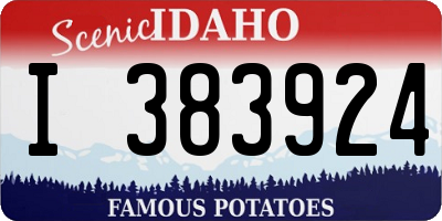 ID license plate I383924