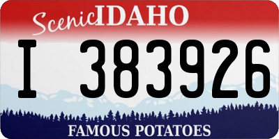 ID license plate I383926