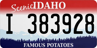 ID license plate I383928