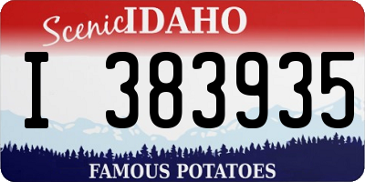 ID license plate I383935
