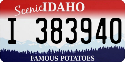 ID license plate I383940
