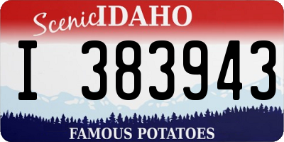 ID license plate I383943