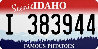 ID license plate I383944