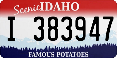 ID license plate I383947