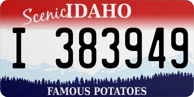 ID license plate I383949