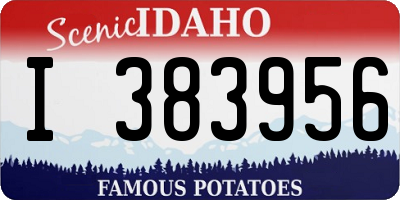 ID license plate I383956