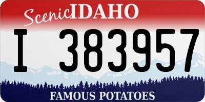 ID license plate I383957