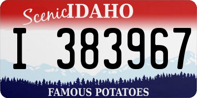 ID license plate I383967