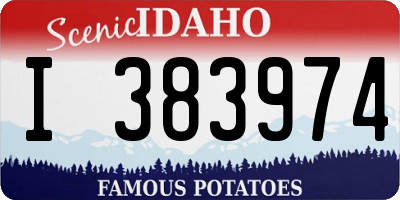 ID license plate I383974