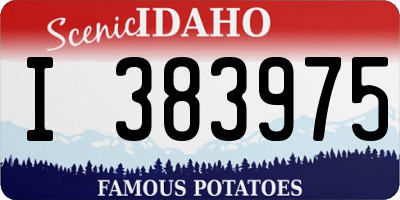 ID license plate I383975
