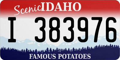 ID license plate I383976