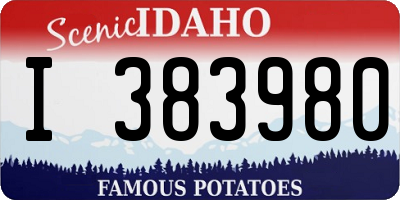 ID license plate I383980