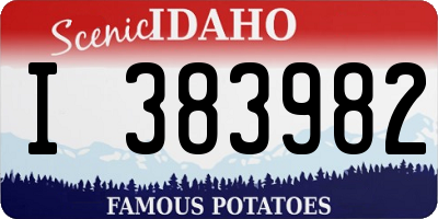 ID license plate I383982