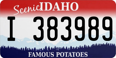 ID license plate I383989