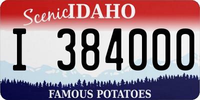 ID license plate I384000